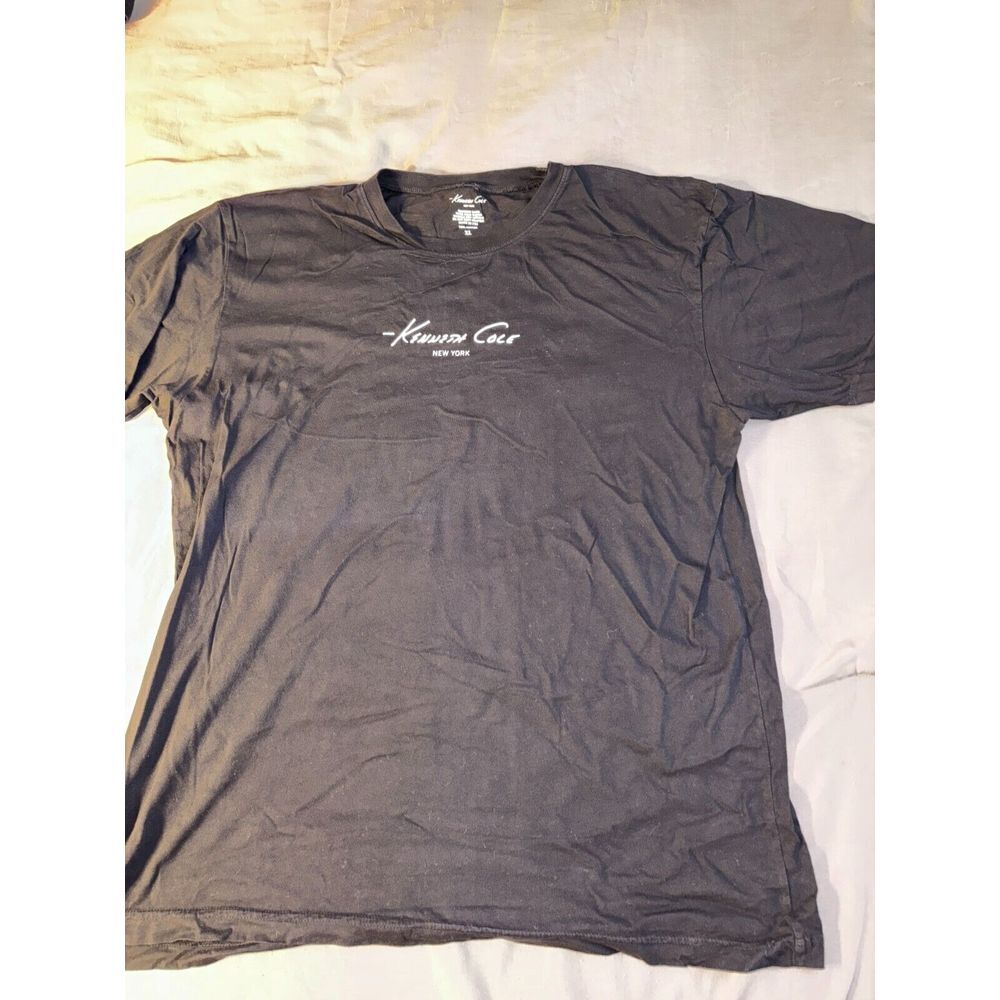 Kenneth Cole New York Tee Shirts Men's XL Black Short Sleeve Crew Neck Pullover